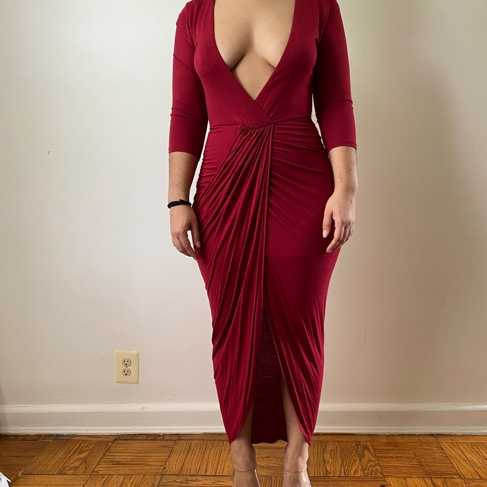 Burgundy dress